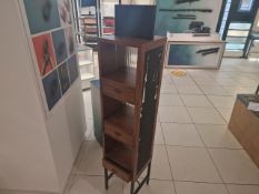 Wooden & Glass Drawer Display Unit