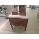 Marble Top Wooden Drawer Unit