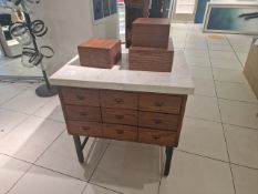 Marble Top Wooden Drawer Unit