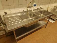 Stainless Steel Twin Sink Table