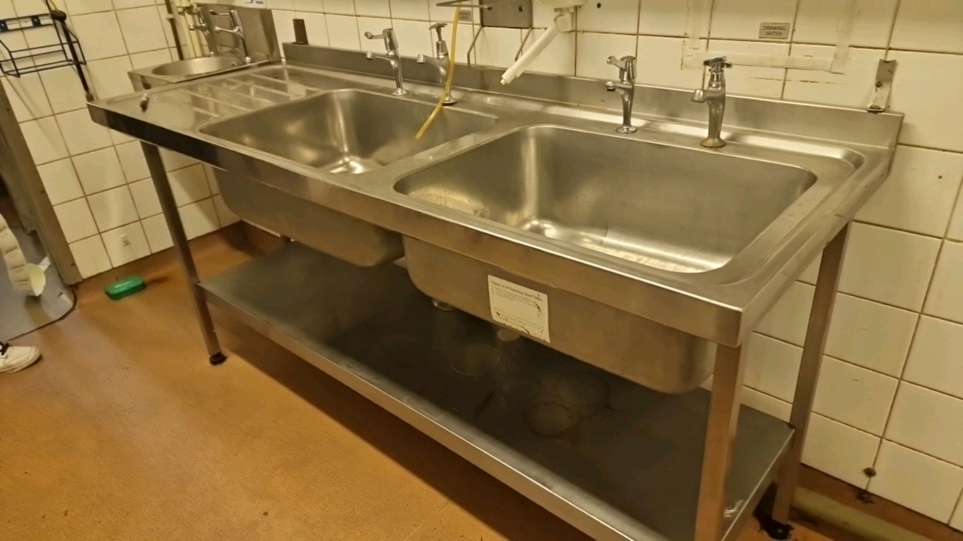 Stainless Steel Twin Sink Table - Image 2 of 5