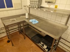 Stainless Steel Corner Table