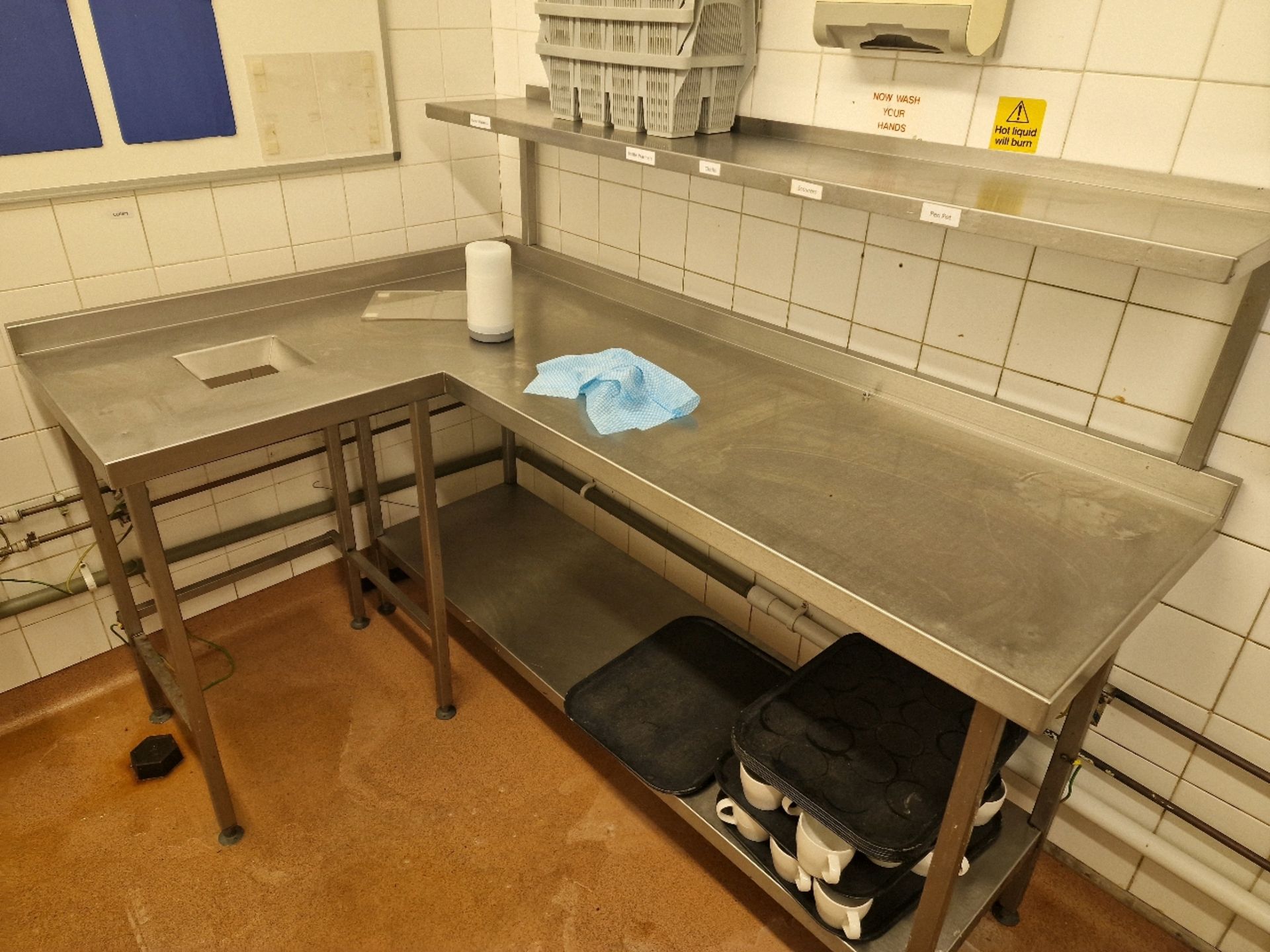 Stainless Steel Corner Table