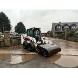 2019 BOBCAT S550 WHEELED SKIDSTEER LOADER WITH 54” BOBCAT SWEEPER BUCKET