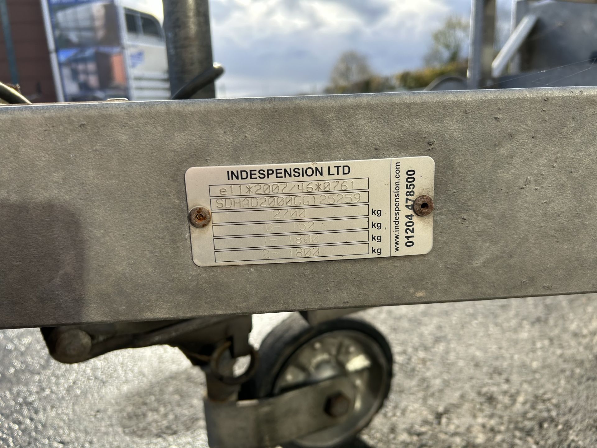 Used Indespension 8x4 Plant Trailer - Image 3 of 11