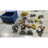 JOB LOT of Power Drills, Saws, Angle Grinders, Transformers & Cables + STORAGE UNIT- NO RESERVE