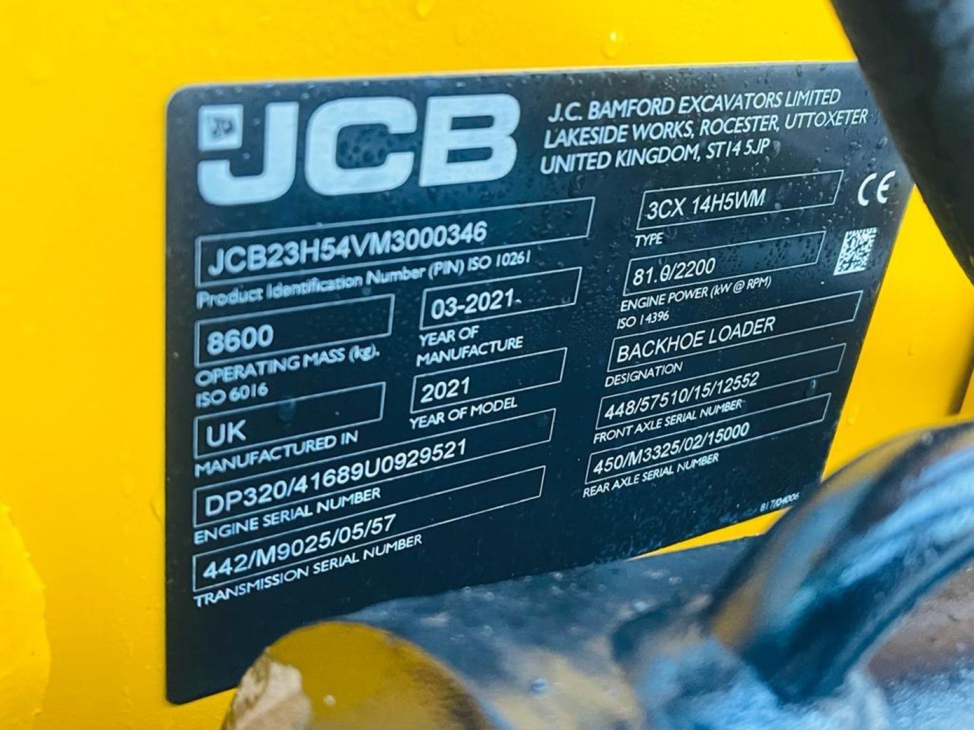 2021, JCB 3CX SITEMASTER PLUS (924 hours) - Image 13 of 22