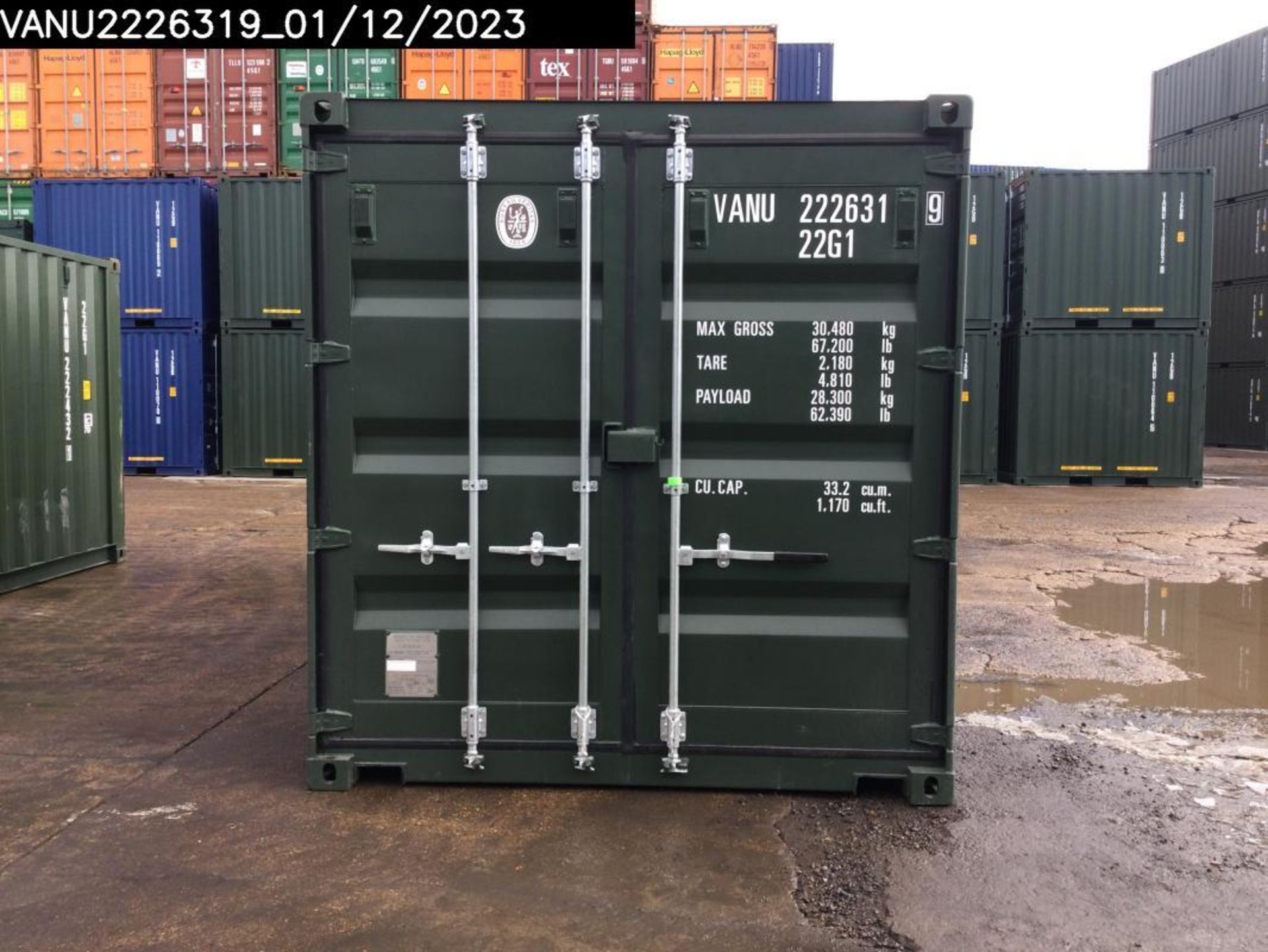 One Trip 20ft Shipping Container - Unit Number – VANU2226319 - Image 5 of 8