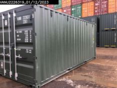 One Trip 20ft Shipping Container - Unit Number – VANU2226319
