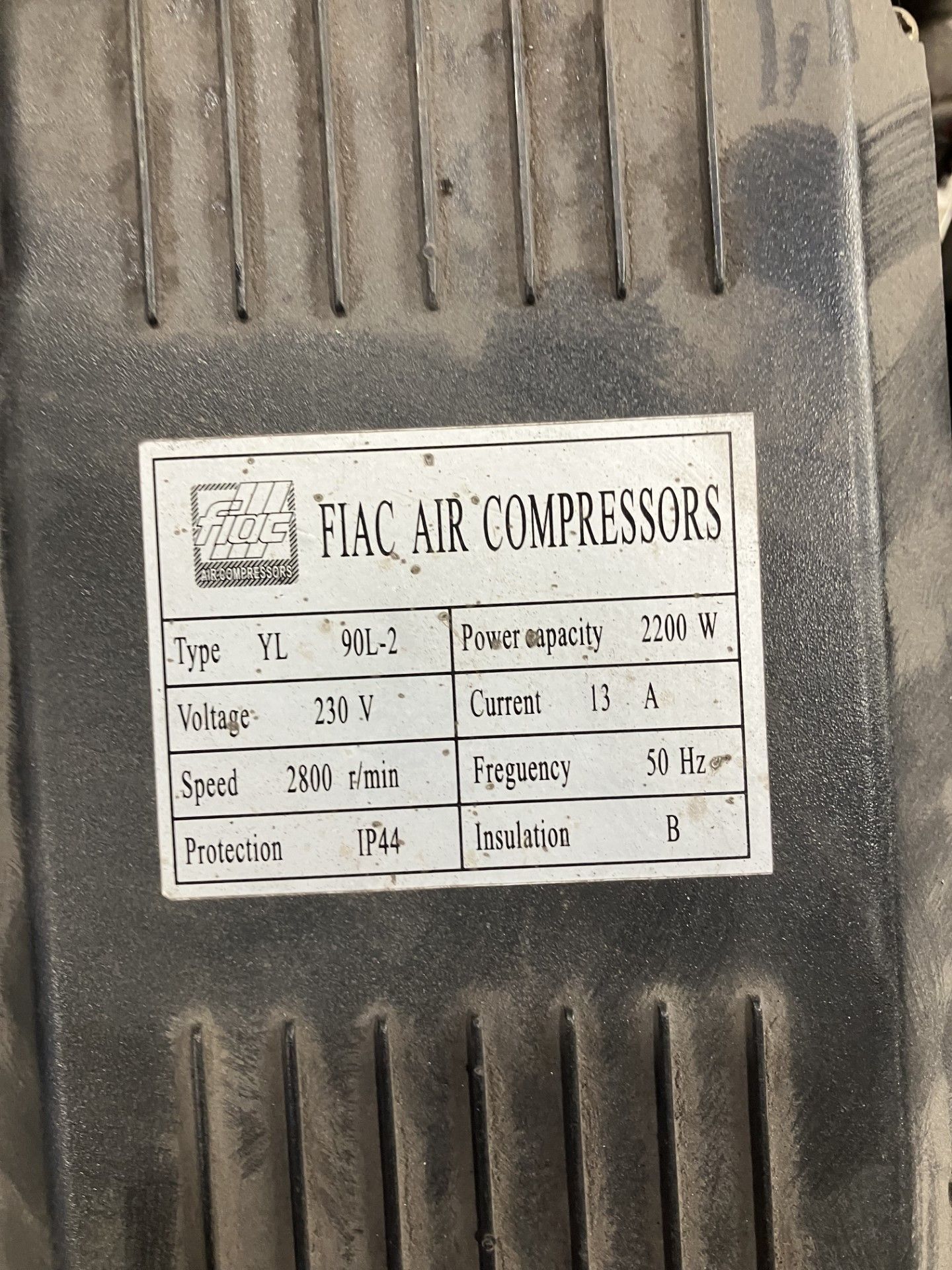 FIAC Air Compresor - Type YL 90L-2 - Bild 3 aus 3
