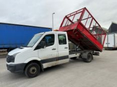 2013, VOLKSWAGEN Crafter CR50 Startline TDI, HGV Caged Tipper Van (Ex-Council Owned & Maintained)