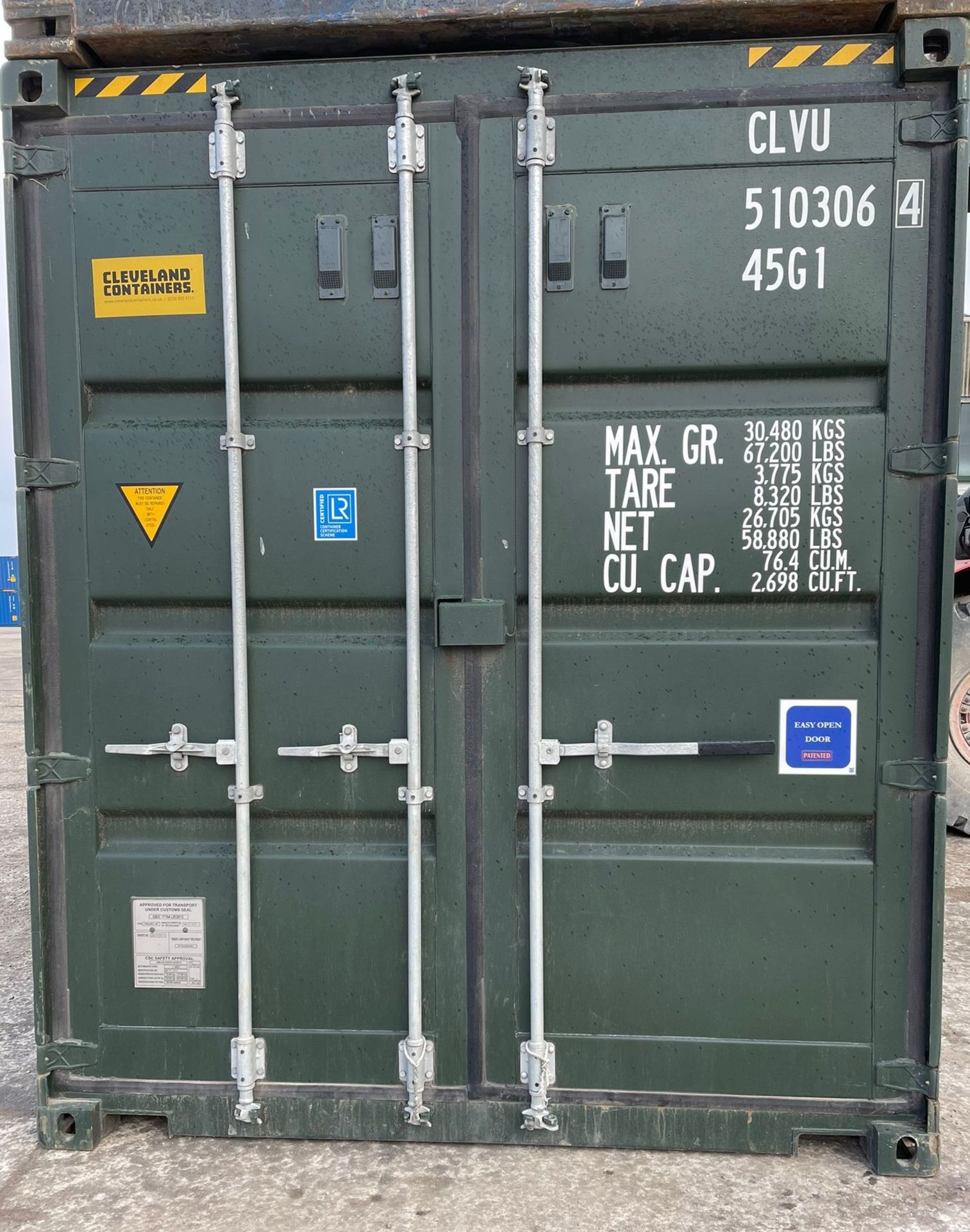 NO RESERVE - 40ft HC Shipping Container - ref CLVU5103064