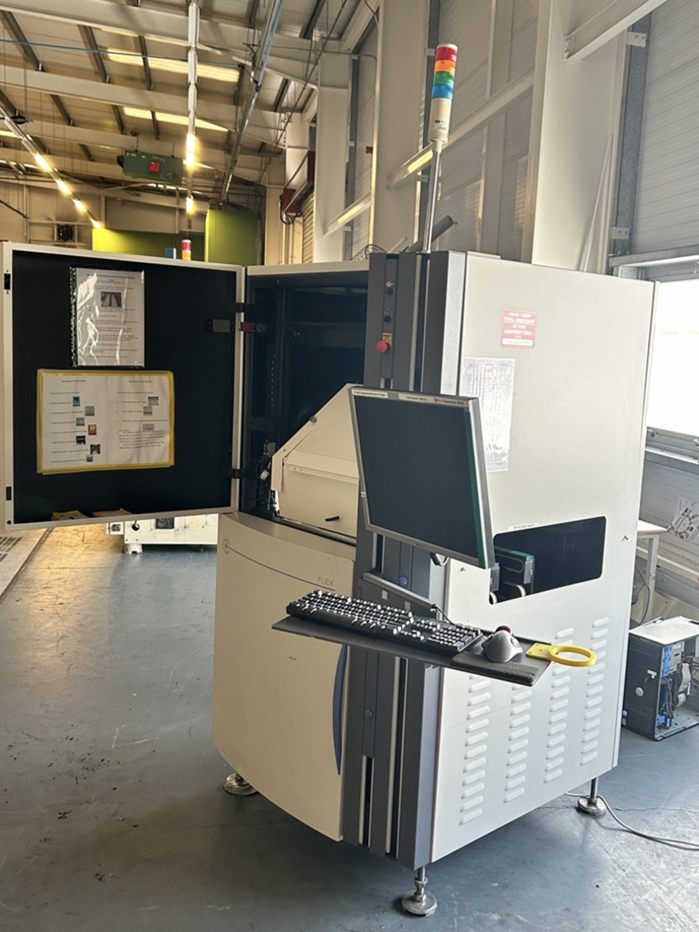 NO RESERVE - CYBEROPTICS, FLEX 12 9 camera Automated Optical inspection cabinet