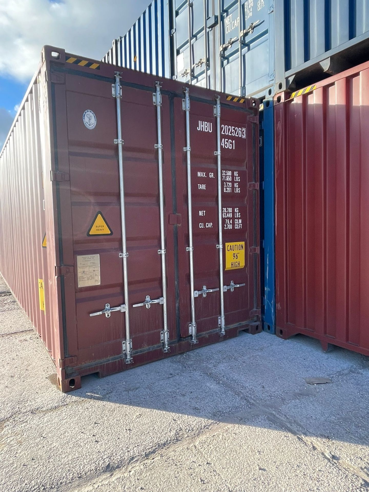 40ft HC Shipping Container - ref JHBU2025263