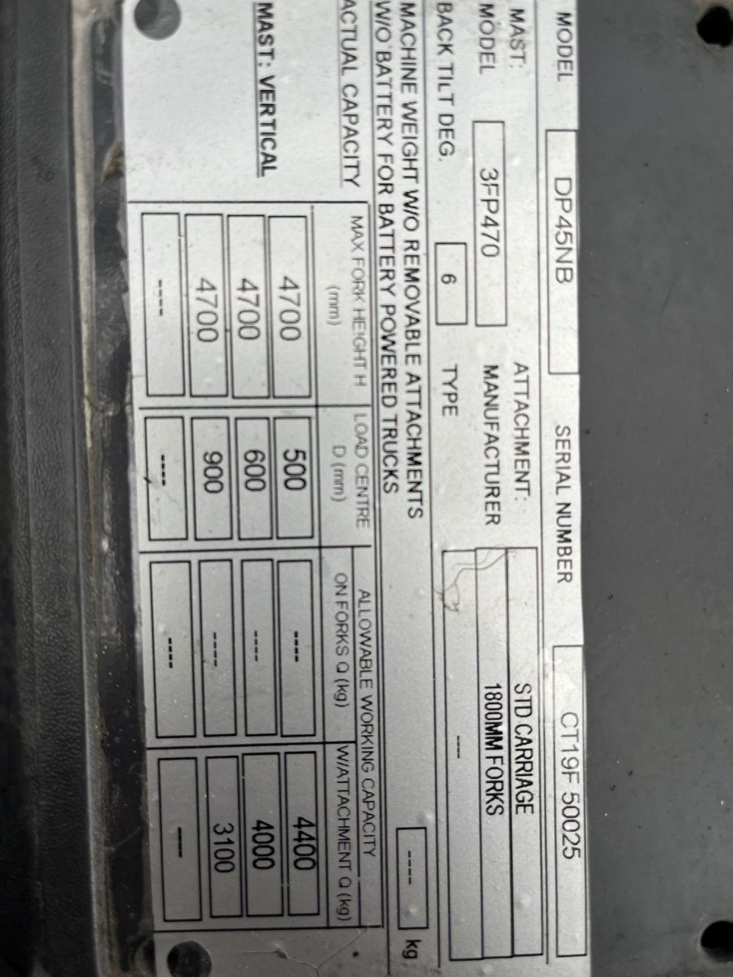 2016, CATERPILLAR DP45, 4.5 Tonne Diesel Forklift - Bild 5 aus 10