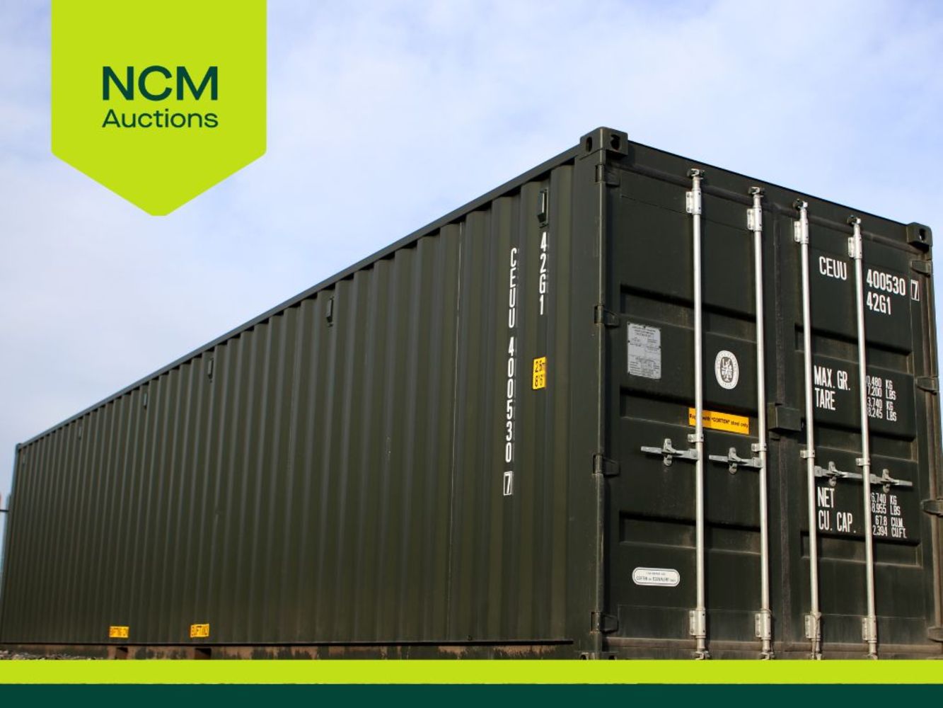 Plant, Machinery & Commercial Vehicles - Featuring 40ft High Cube Shipping Containers, Industrial Forklifts, Telehandlers & Commercial Vehicles.