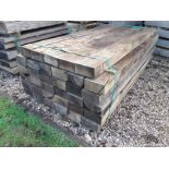 10x Hardwood Air Dried Sawn Rustic English Oak Sleepers