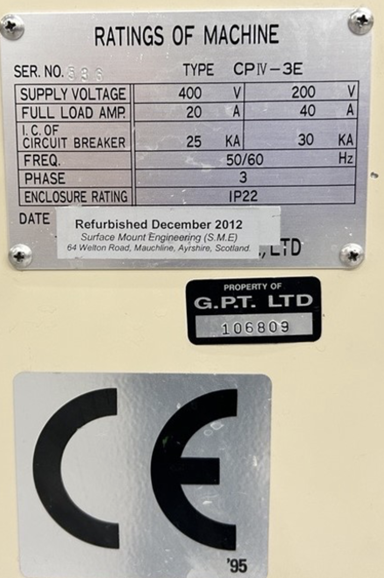 NO RESERVE - FUJI, CP-IV-3E Serial No. 536 (****) Refurbished Dec 2012 - Image 4 of 4