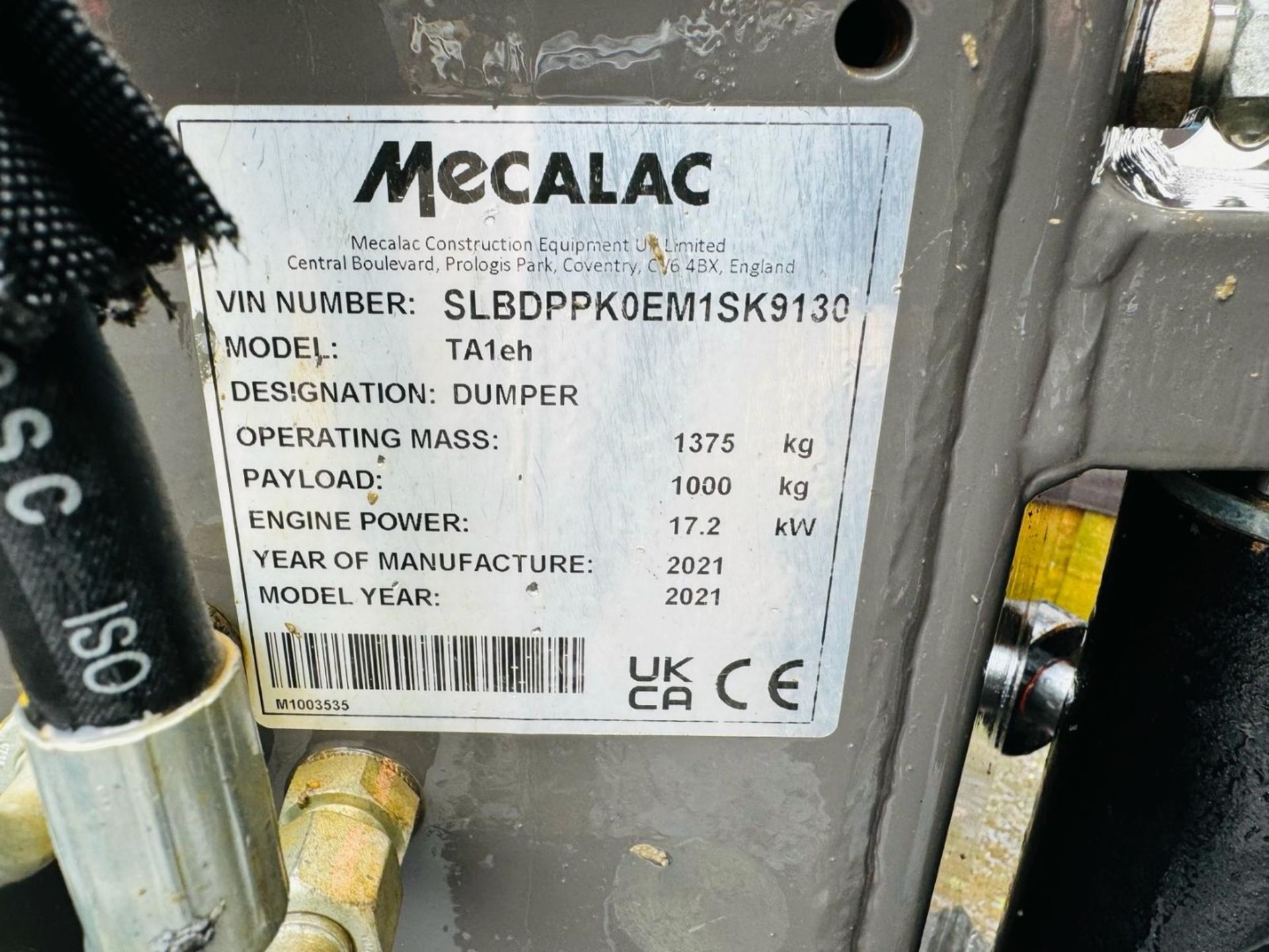 2021, MECALAC 1 T DUMPER - Bild 3 aus 15