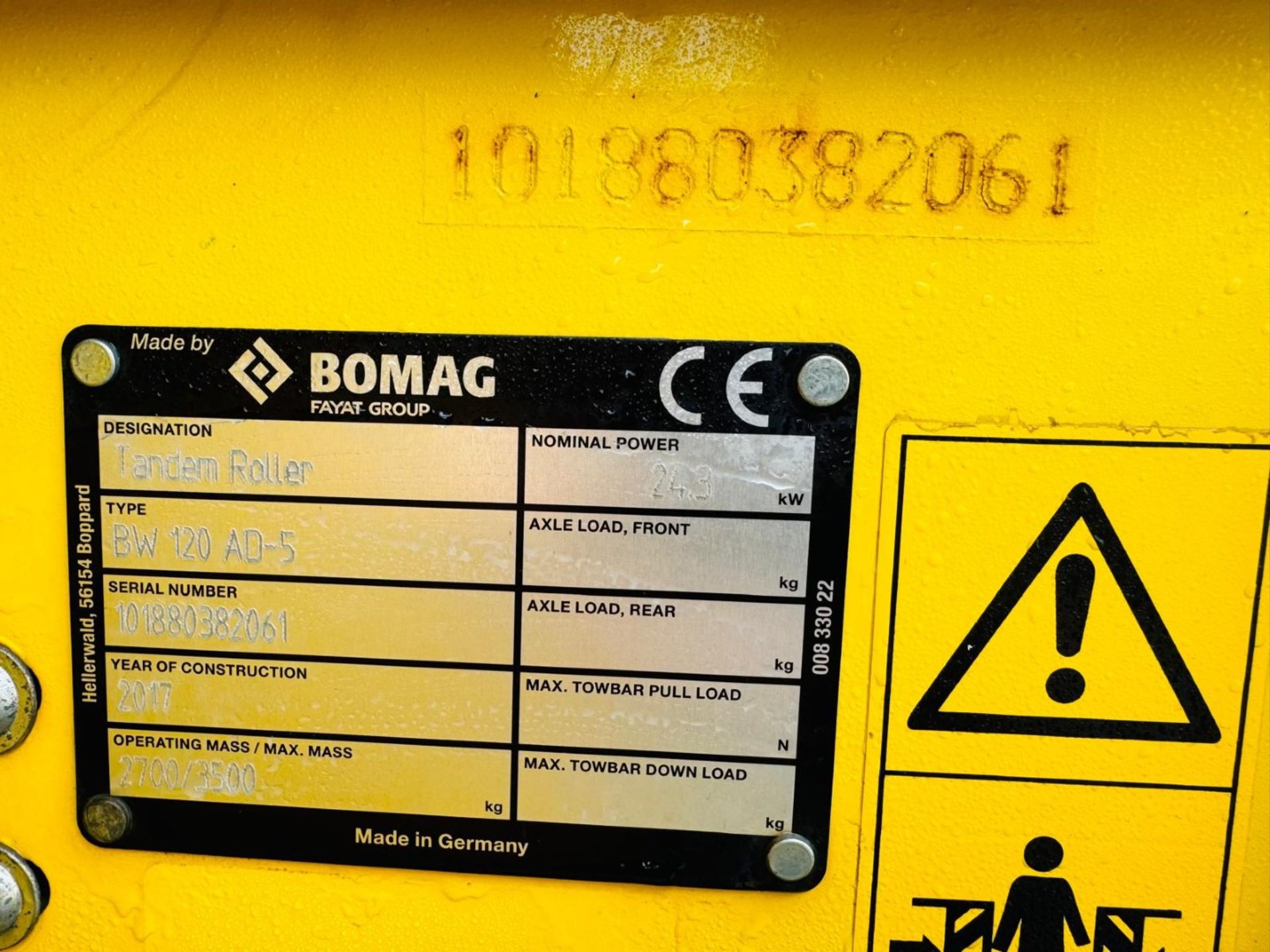 2017, BOMAG BW120 AD-5 ROLLER - Bild 6 aus 12