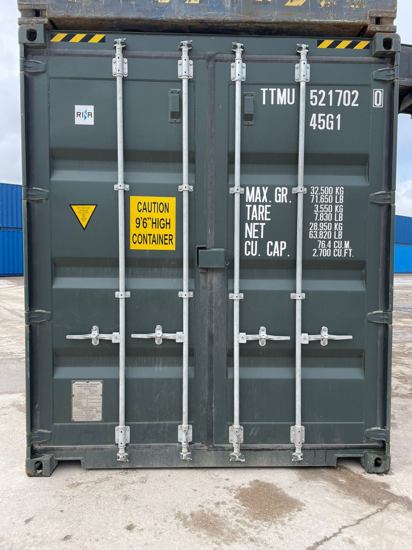 40ft HC Shipping Container - ref TTMU5217020 - NO RESERVE