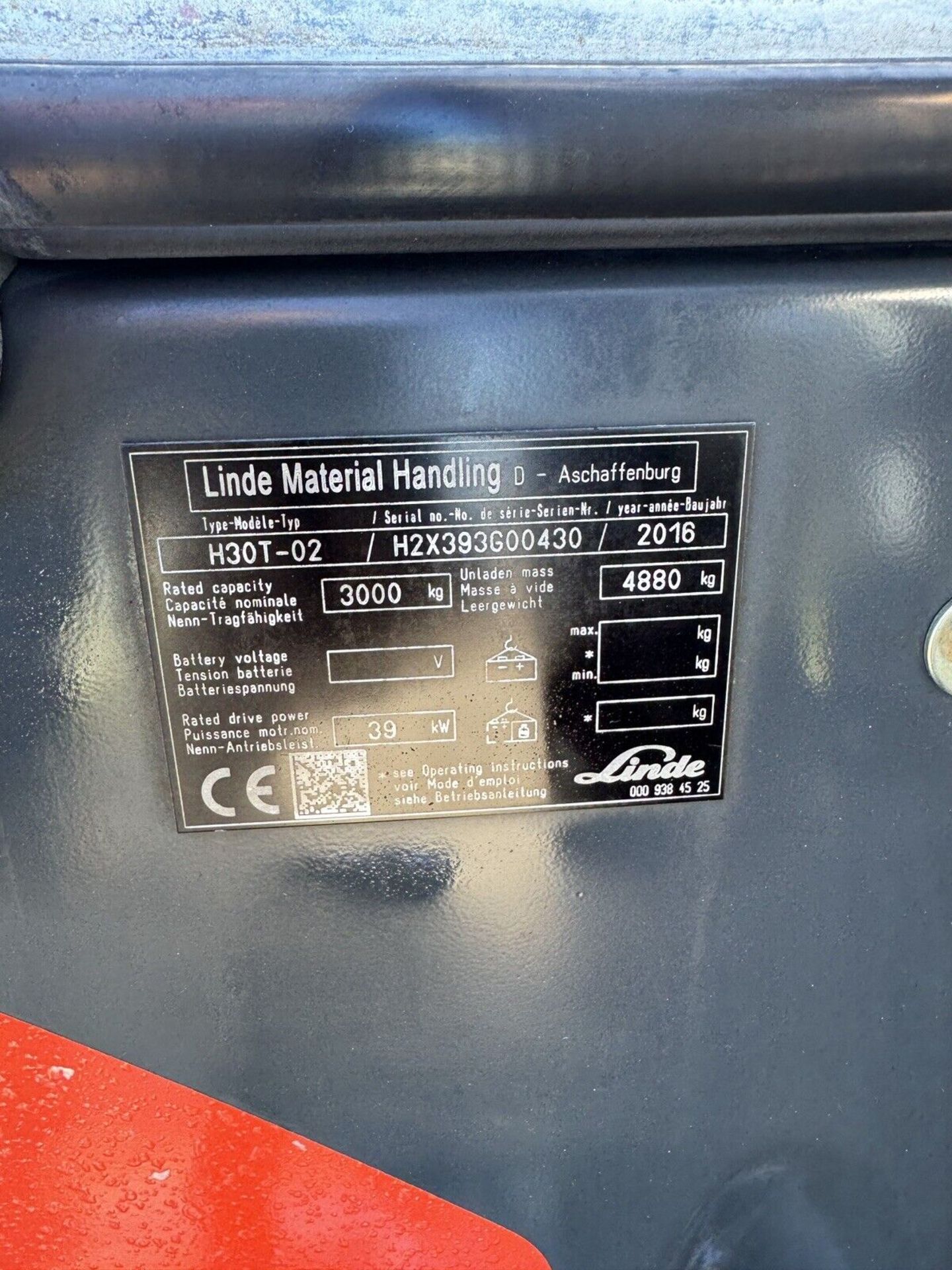 2016, Linde H30 Gas Forklift Truck (6.4 Meter Lift) - Bild 6 aus 6