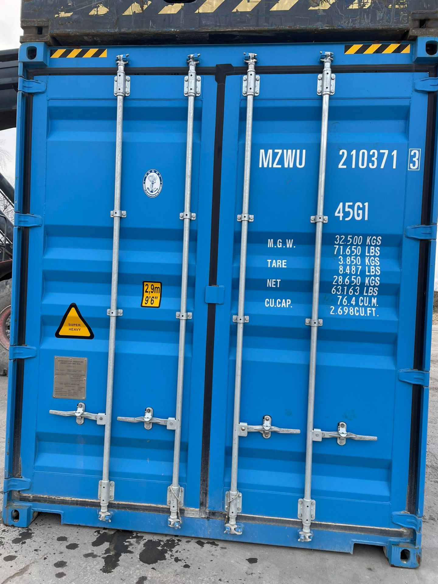 40ft HC Shipping Container - ref MZWU2103713 - NO RESERVE