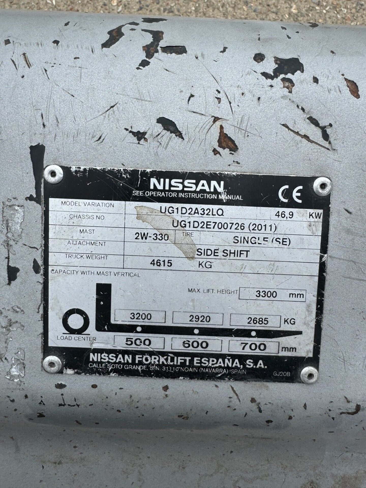 NISSAN, 3.2 Tonne - Gas Forklift Truck - Image 5 of 6