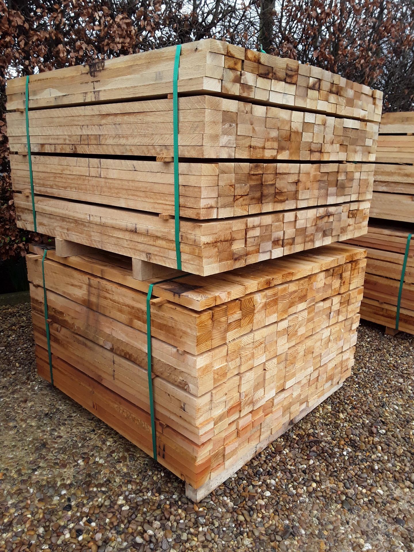 150x Hardwood Fresh Sawn English Oak Palings / Timber Offcuts - Bild 2 aus 5