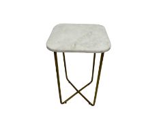 Luxe Cross Bottom Marble Table