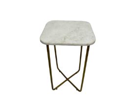 Luxe Cross Bottom Marble Table