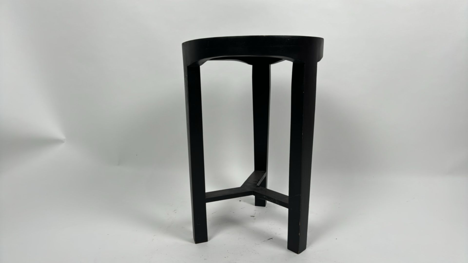 Amara Black Wood Stool - Image 3 of 3