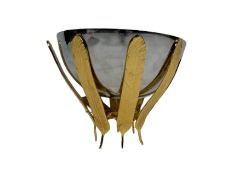 Nima Oberoi Feather Pedestal Decorative Bowl