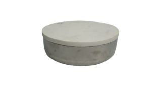 tf Silver Storage Bowl with Marble Lid