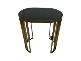 Amara Design Side Table With Black Marble Top