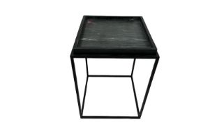 Black Square Frame Side Table