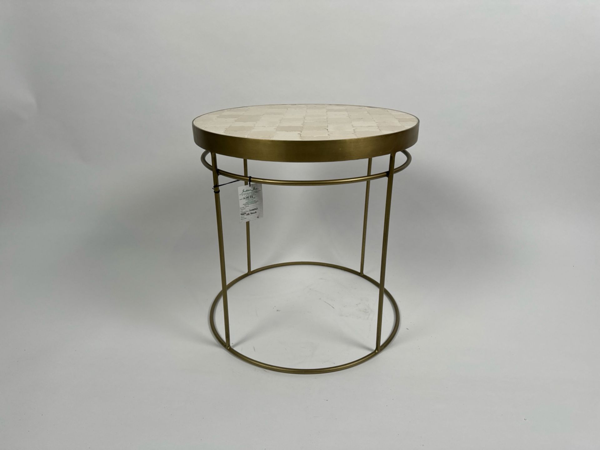 Ceramic Patterned Side Table - Image 2 of 3