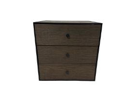 49 Smoked Oak Frame Box with 3 Drawers by Lassen