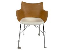 Kartell Q/Wood Armchair Basic Veneer By Philippe Starck