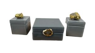 Luxe Agate Decorative Storage Boxes