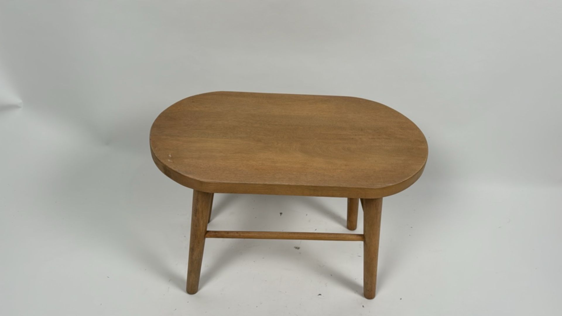 Wood Oval Top Side Table - Image 2 of 3