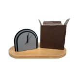 Rudi Grey Central Desk Clock