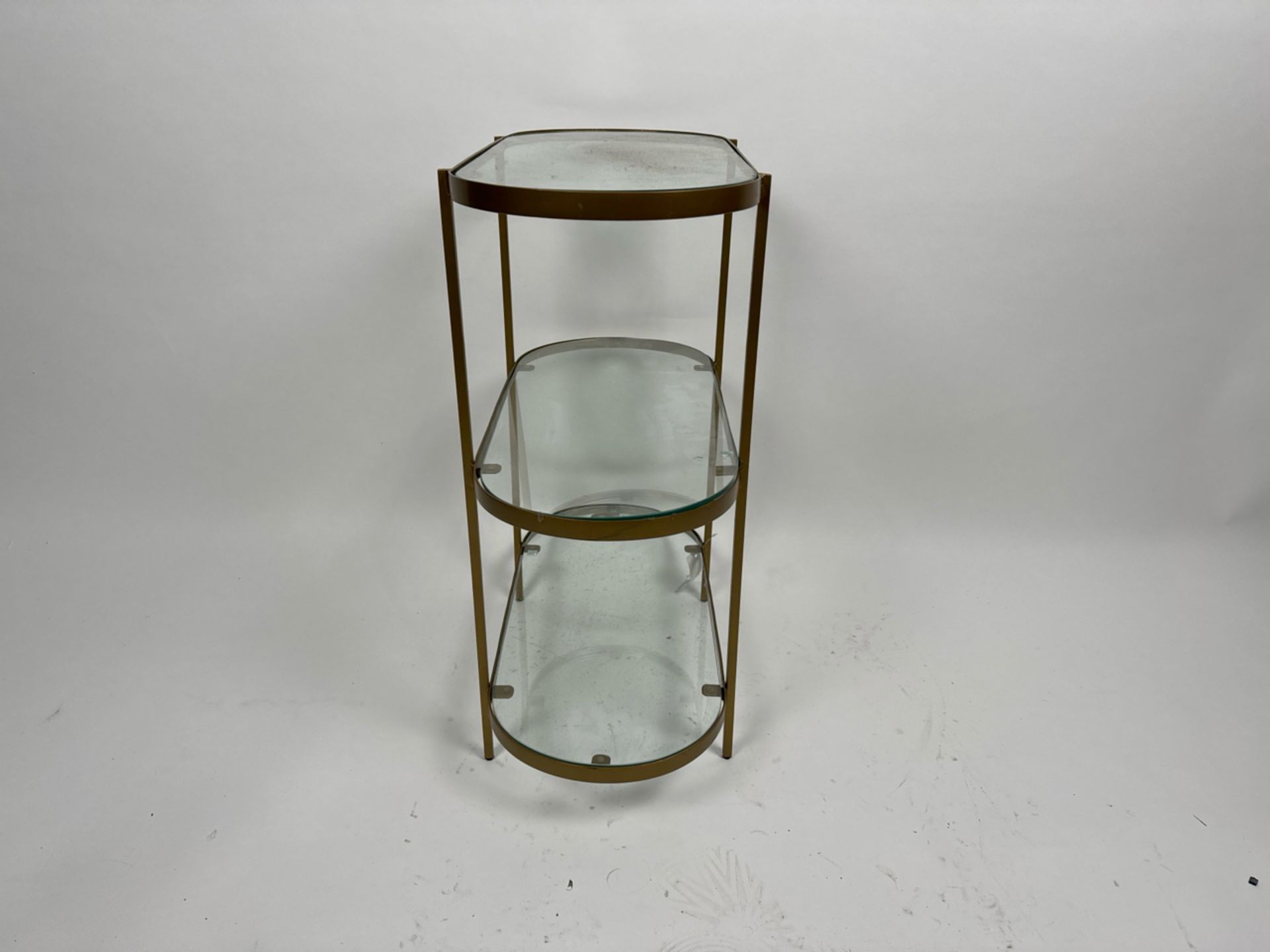 AMARA Glass 3 Tiered Side Table - Image 3 of 3