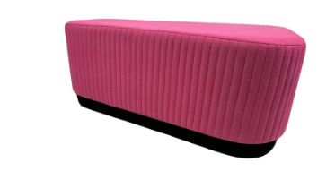 AMARA Fuchsia Pink & Black Footstool