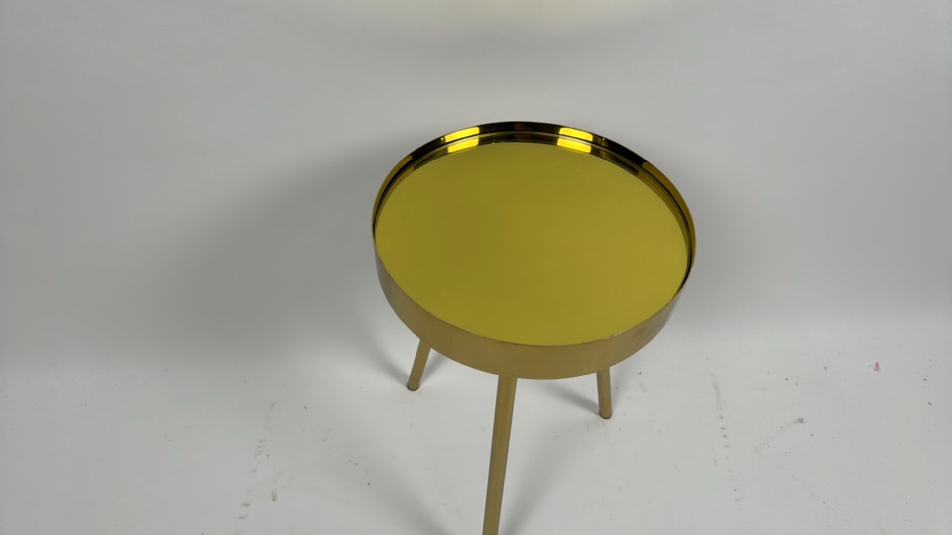 Gold Metal Side Table - Image 4 of 4