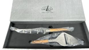 Forge De laguiole Cheese Set Olivewood Handle