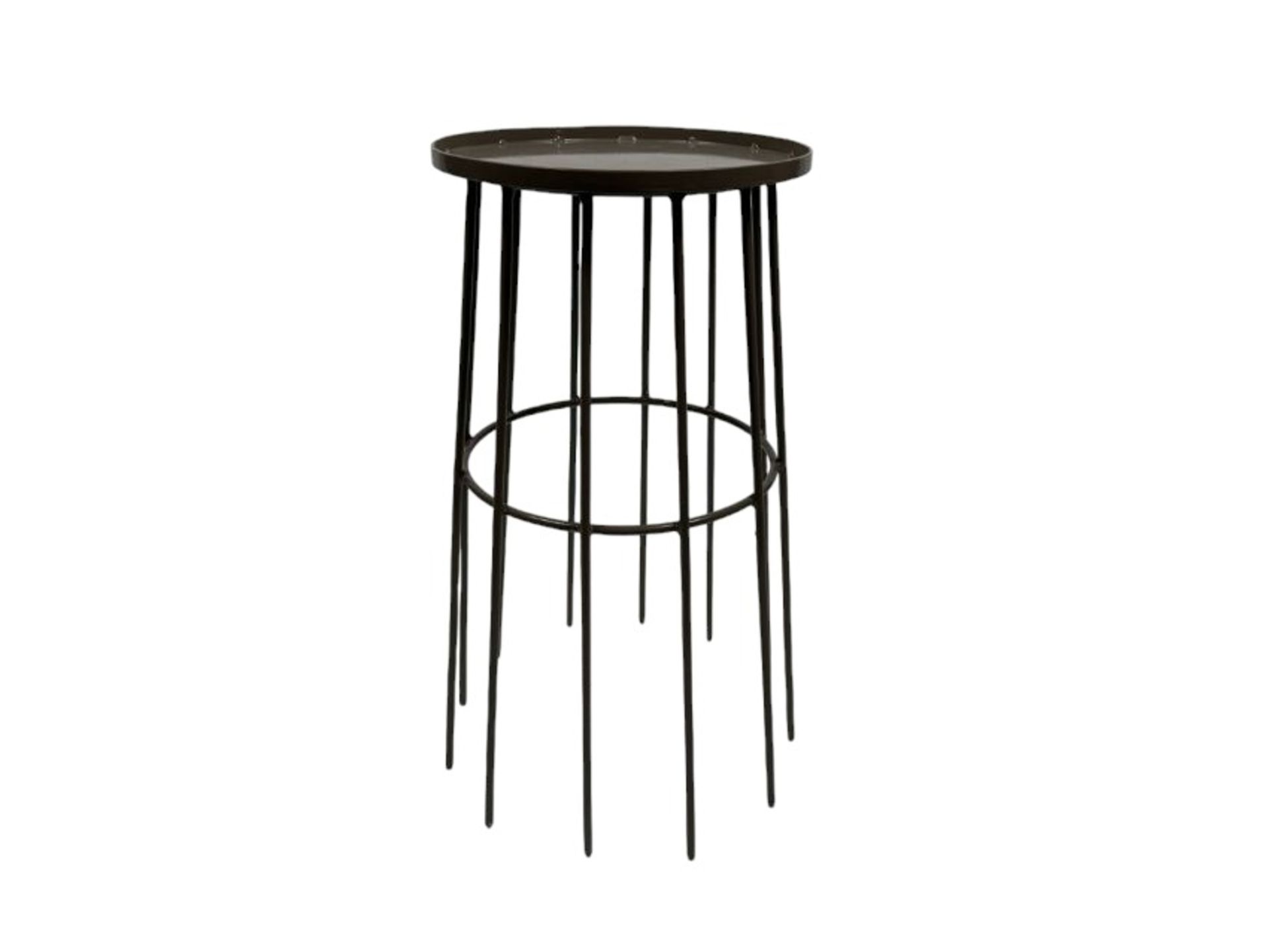 Grey Metal Side Table