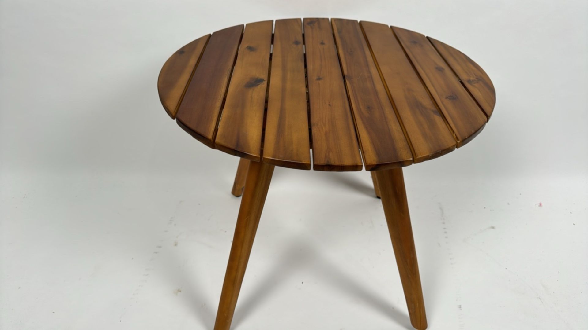 Wooden Circular Side Table - Bild 2 aus 4
