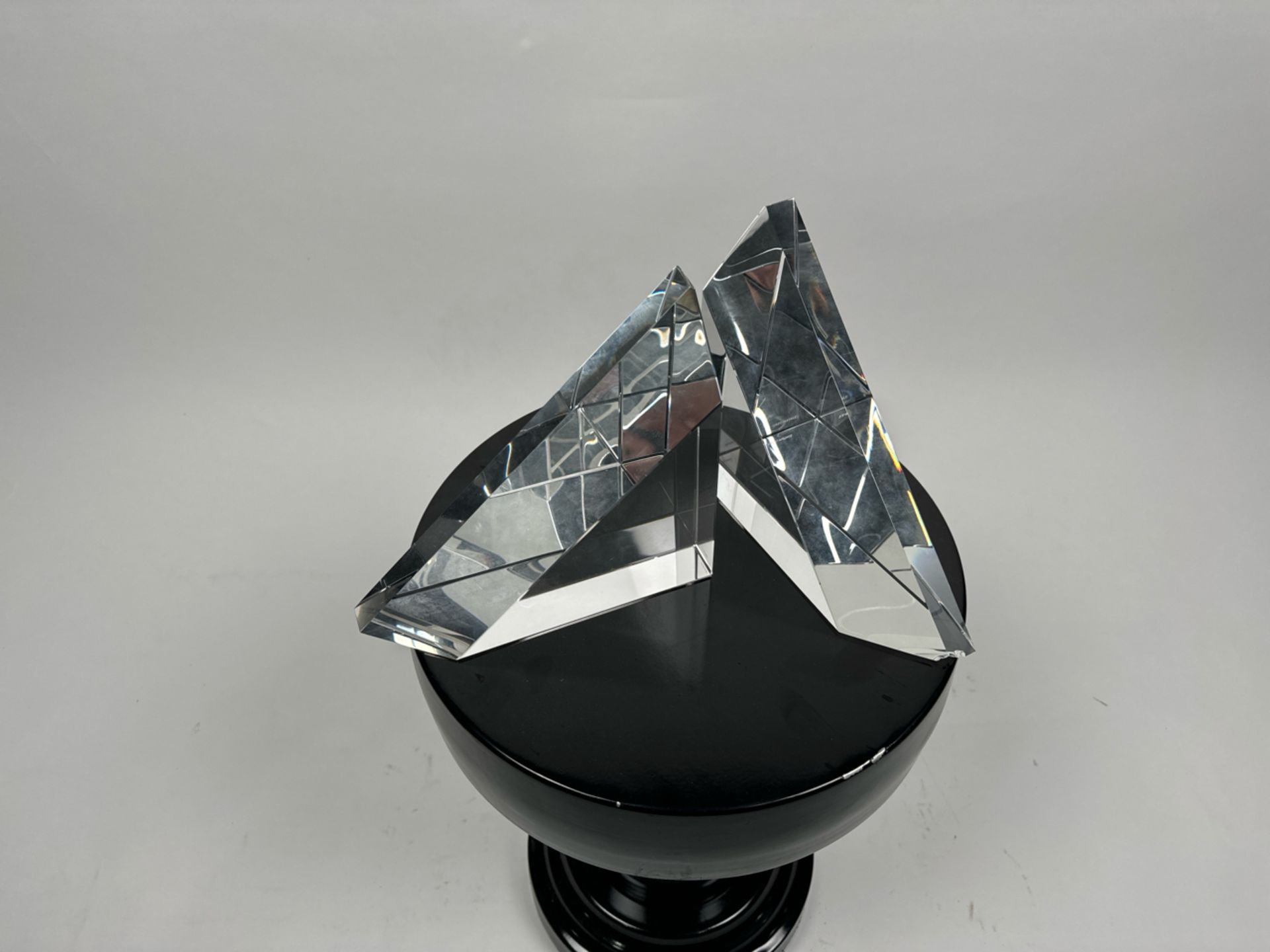 Greg Natale Palazzo Polished Crystal Bookends - Image 3 of 3