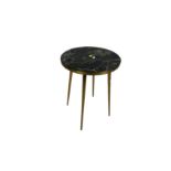 Amara Gold Side Table With Marble Top